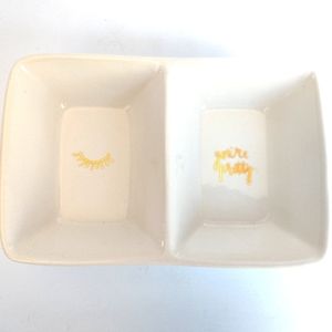 Rae Dunn YOU'RE PRETTY Sectioned Trinket Tray